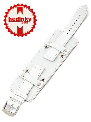 Bracelet unisexe en cuir blanc pour montre BH-5-B