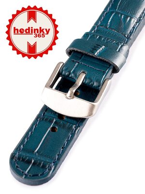 Bracelet de montre unisexe en cuir bleu W-080-F